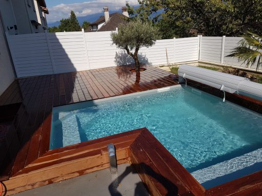 Mini piscine en L enterrée